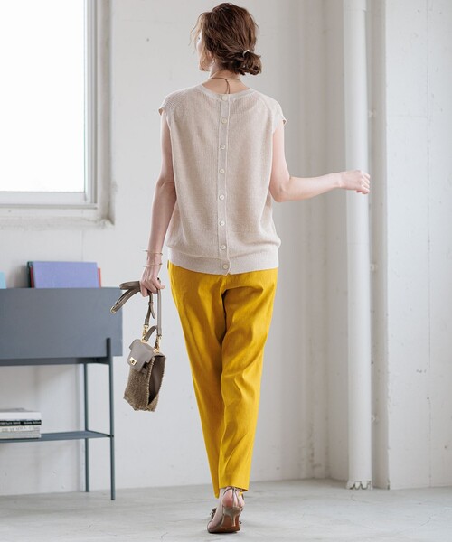 美品 EVERYDA I LIKE ニット ベスト レディース リネン ベージュ URBAN RESEARCH DOORS（アーバンリサーチドアーズ）の「リネンライクV