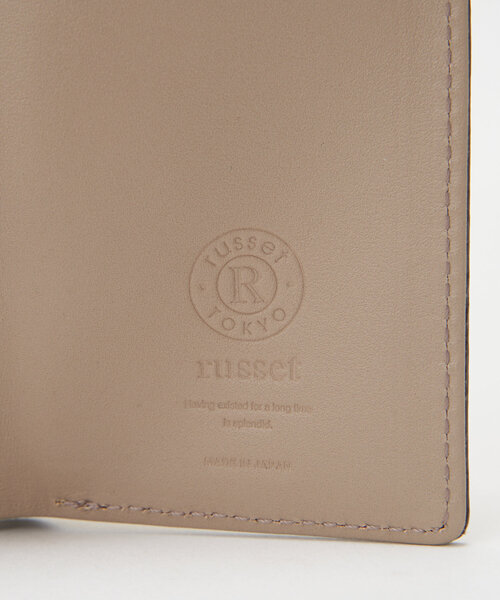 新品】russet 終わる ラシット レザーベルト三つ折りウォレット