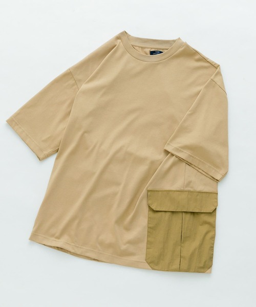 STONE *抜群の存在感*キャッチポケットクルーネック ITEMS URBANRESEARCH tシャツ 「XLサイズあり」サイドポケット