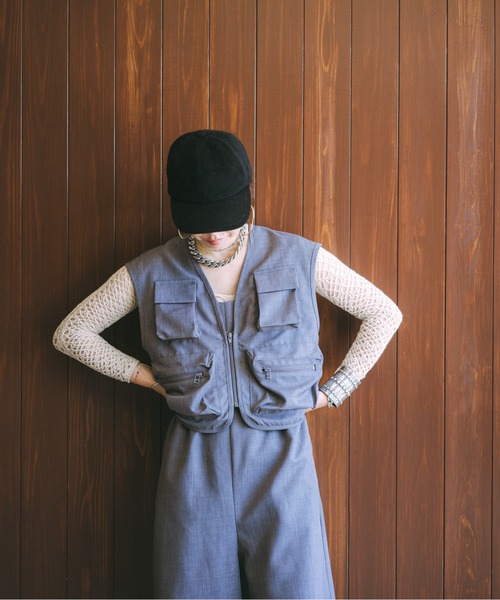 ベスト ジレ fishing suit vest レディース