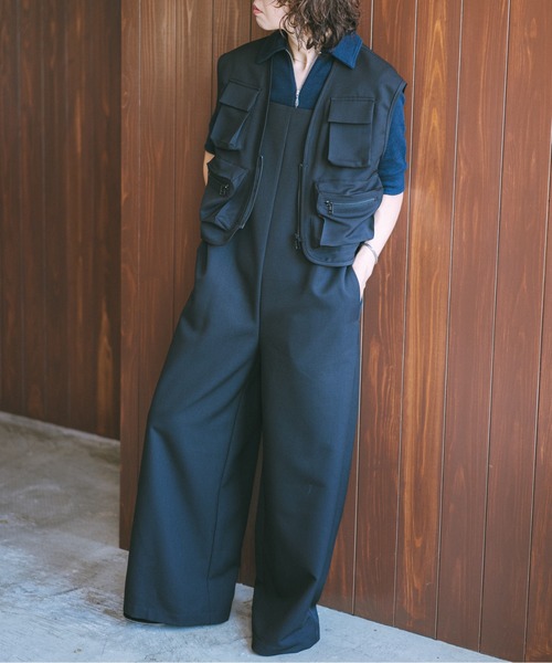 ベスト ジレ fishing suit vest レディース oll（ファッション） ベスト ジレ fishing suit vest レディース