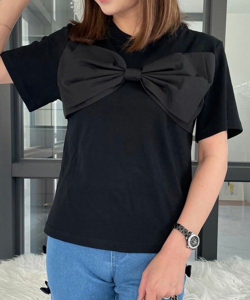 大量入荷 Myu tシャツ ビッグリボンTシャツ レディース : ZOZOTOWN Yahoo トップス