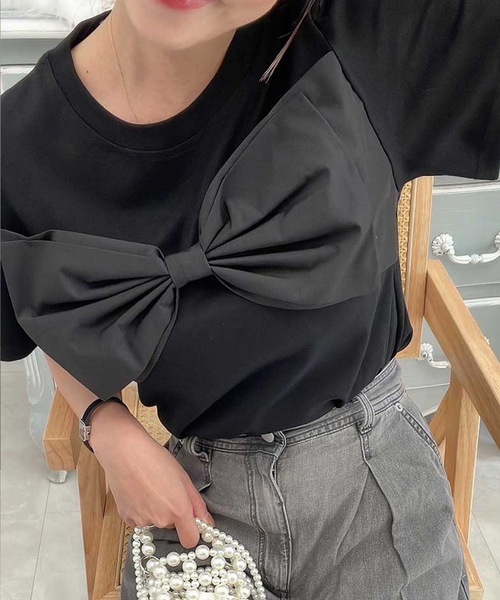 Myu tシャツ ビッグリボンTシャツ レディース : ZOZOTOWN Yahoo