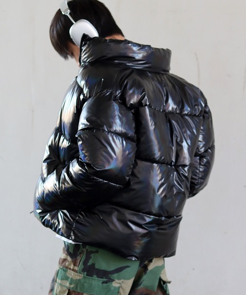 ダウンジャケット ダウン オーロラシャイニーY3K フェイクダウン