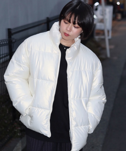 中綿ダウン風ジャケット タイダイ フェイクレザー韓国系3色S3306 中綿ダウン風ジャケット タイダイ フェイクレザー韓国系3色S3306