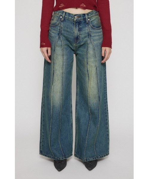 LAGUA GEM ジーンズ デニム デニムパンツ TUCK BAGGY レディース