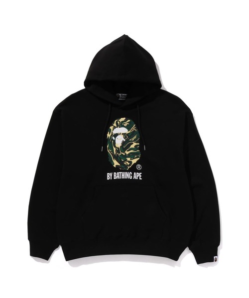 A BATHING APE パーカー MARBLING CAMO BY RELAXED FIT PULLOVER  