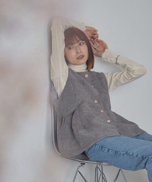ella_selectshop エラ　ぺプラムジレ　ベスト ella_selectshop エラ ぺプラムジレ ベスト