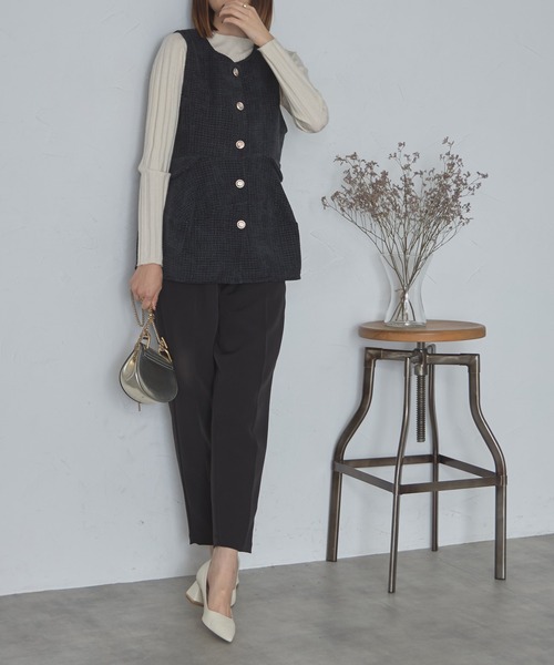 ella_selectshop エラ ぺプラムジレ ベスト AS KNOW ベスト ジレ ○ぺ