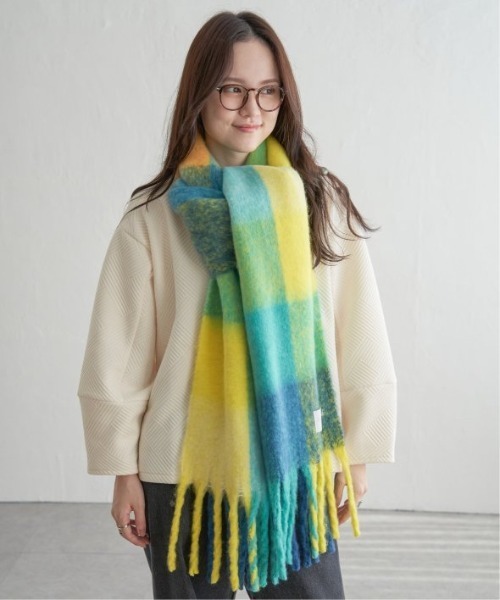 LBC（エルビーシー） ストール マフラー ブロックチェックストール