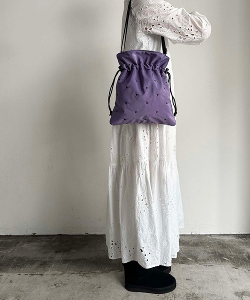ハート付きショルダーバッグ SPRUCE ショルダーバッグ バッグ EM:SPRUCE メソダ ハート巾着