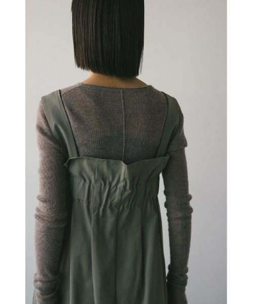 B14 Veritecoeur ジャンスカ　ワンピース　チャコール　美品 STYLEMIXER ジャンパースカート ワイドギャザージャンスカ