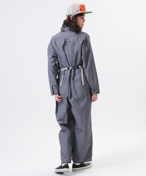 beams boy サロペット レディース BEAMS BOY サロペット オーバーオール シャンブレー ステンシル