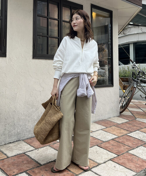 (新品)DouDou☆ハーフジップスウェット DouDou（ドゥドゥ） トレーナー スウェット 「新色追加」「インフル