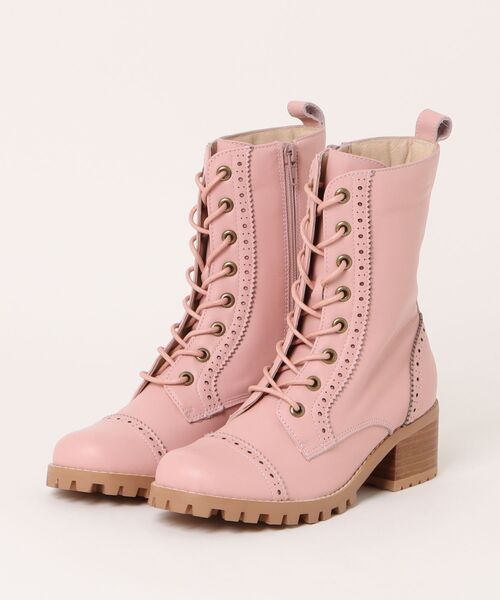 【未使用品】PINK HOUSE/レースアップブーツ/sizeL/ブラウン 未使用品】PINK HOUSE/レースアップブーツ/sizeL/ブラウン