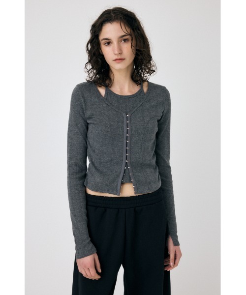 美品 MOUSSY マウジー レディース コート カーディガン MOUSSY カーディガン FRILL STRIPED レディース : ZOZOTOWN