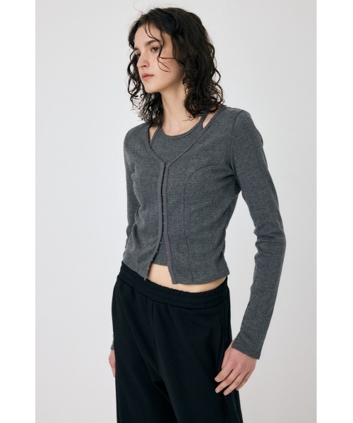 MOUSSY カーディガン LAYERED 2WAY レディース : ZOZOTOWN Yahoo
