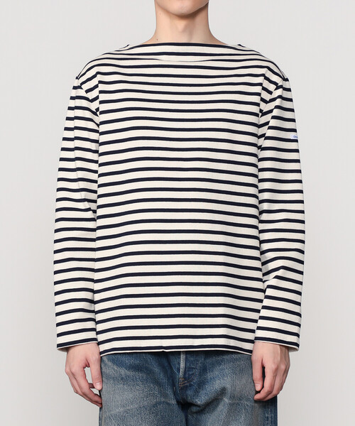 【未使用】ORCIVAL コットンロード サイズ3 ホワイト/クラウドフランス製 ORCIVAL tシャツ | コットンロード フレンチバスクシャツ MEN
