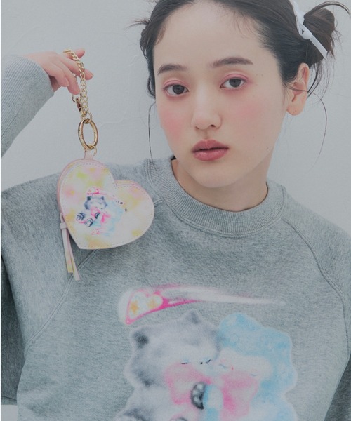 トレーナー スウェット 「Lizii Lin」キャットプリントスウェット レディース