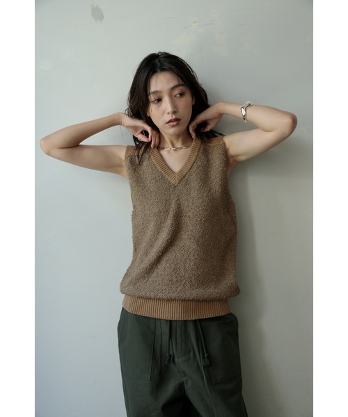 tシャツ AGAWD テープヤーンニットベスト　 レディース メンズ