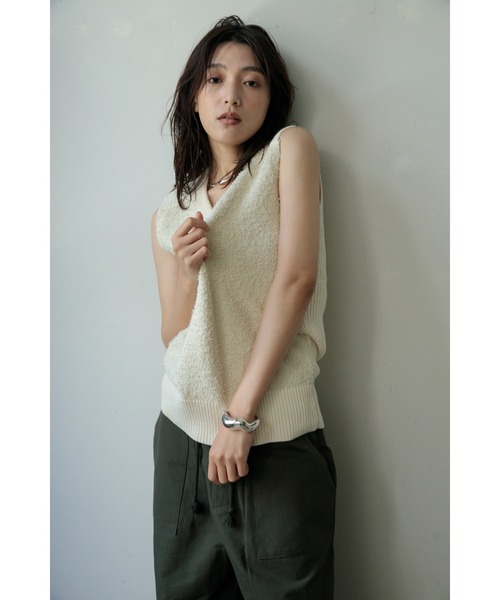 tシャツ AGAWD テープヤーンニットベスト　 レディース メンズ AGAWD tシャツ テープヤーンニットベスト レディース メンズ