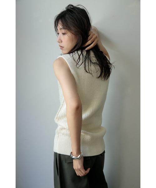 tシャツ AGAWD テープヤーンニットベスト　 レディース メンズ AGAWD tシャツ テープヤーンニットベスト レディース メンズ