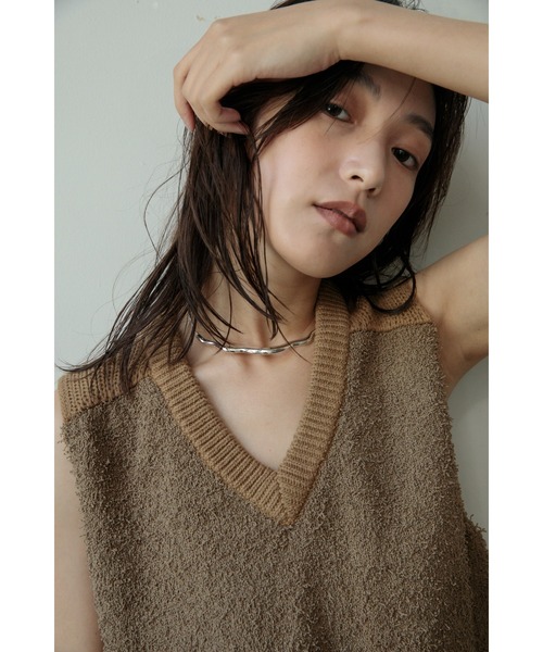 tシャツ AGAWD テープヤーンニットベスト　 レディース メンズ AGAWD tシャツ テープヤーンニットベスト レディース メンズ