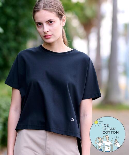 tシャツ 「接触冷感/抗菌防臭/消臭」アイスクリアコットンドルマンT レディース