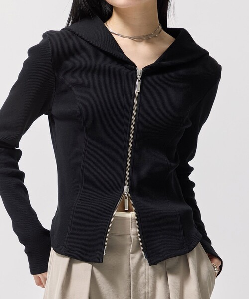 UNITED TOKYO tシャツ セーラーカラーZIP LSプルオーバー