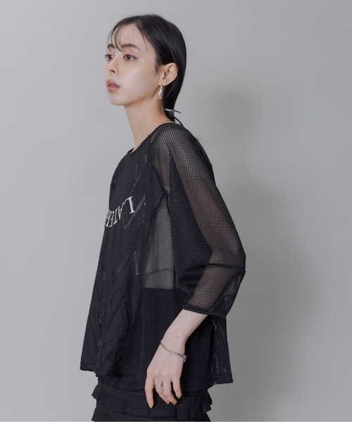【即完売品】Eimee Law ジオメレースメッシュトップス ジオメレースメッシュロゴトップス（その他トップス）｜Eimee