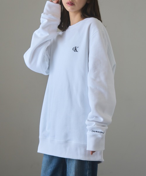   カルバンクライン トレーナー スウェットシャツ Calvin Klein / カルバンクライン】ロゴ刺繍 スウェット クルー