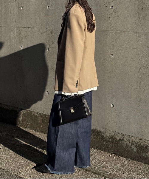 1chaku 切替パターンワイドデニム 1chaku. マルチサイズ ジーンズ デニム デニムパンツ 切替