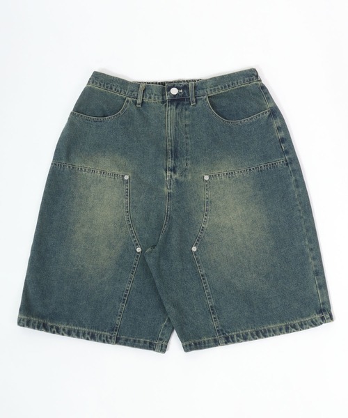 ハーフ・ショートパンツ [KYSO] Flower Bermuda Denim MOUSSY | CROSS WAIST ハーフパンツ (ショートパンツ ) |SHEL