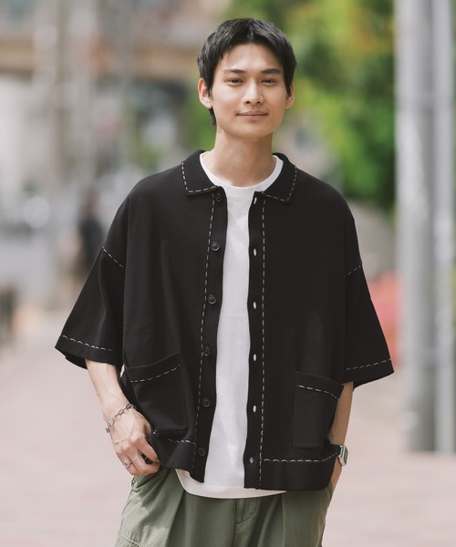 RAGEBLUE（レイジブルー） カーディガン ハンドステッチ/ニット