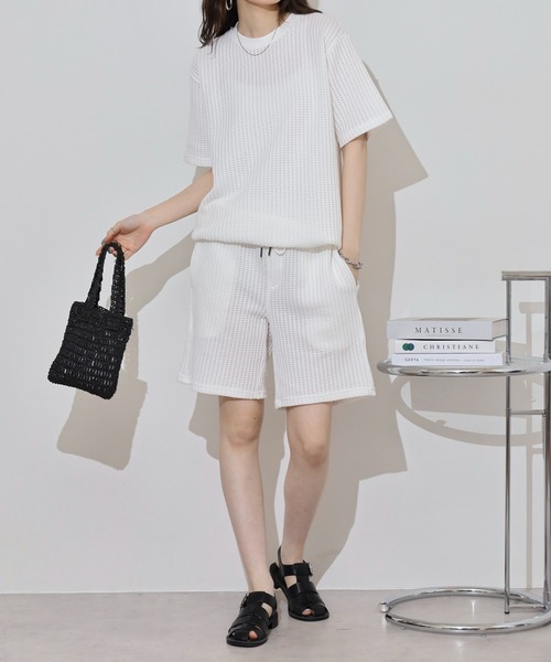 MMMM スマホショルダー セットアップ ワッフル セットアップ Tシャツ