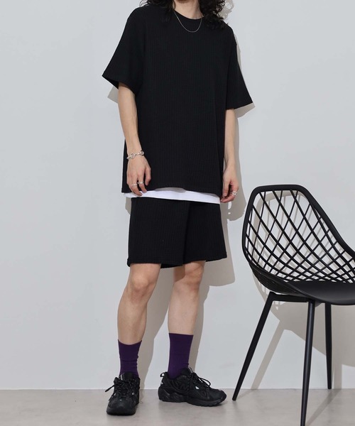MMMM スマホショルダー セットアップ ワッフル セットアップ Tシャツ
