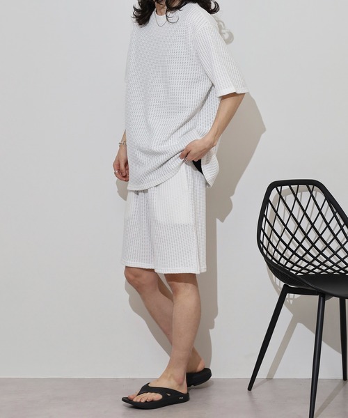 MMMM スマホショルダー セットアップ ワッフル セットアップ Tシャツ