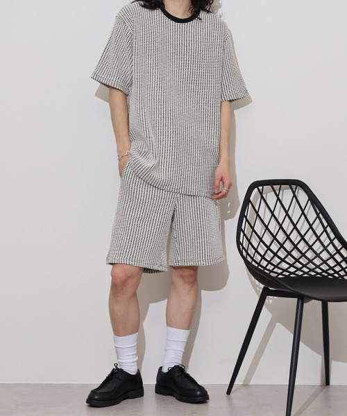 MMMM スマホショルダー セットアップ ワッフル セットアップ Tシャツ