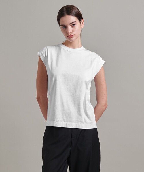 tシャツ 「LOEFF」スビンコットン ノースリーブ カットソー レディース LOEFF tシャツ 「LOEFF」スビンコットン ノースリーブ