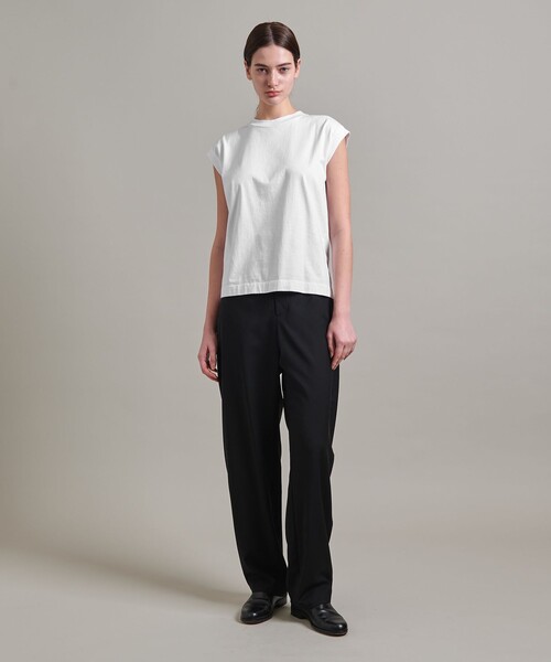 tシャツ 「LOEFF」スビンコットン ノースリーブ カットソー レディース LOEFF tシャツ 「LOEFF」スビンコットン ノースリーブ
