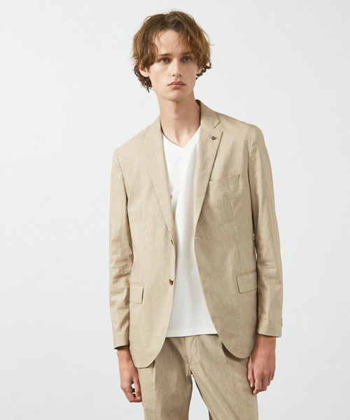 ジャケット テーラードジャケット 「セットアップ対応/FLEX JACKET」スーパーストレッチ リネンブレンド ジャケット / サマージャケットの画像