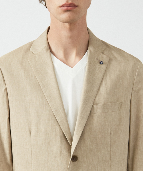 ジャケット テーラードジャケット 「セットアップ対応/FLEX JACKET」スーパーストレッチ リネンブレンド ジャケット / サマージャケットの画像