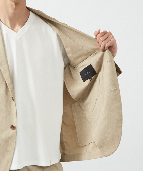 ジャケット テーラードジャケット 「セットアップ対応/FLEX JACKET」スーパーストレッチ リネンブレンド ジャケット / サマージャケットの画像
