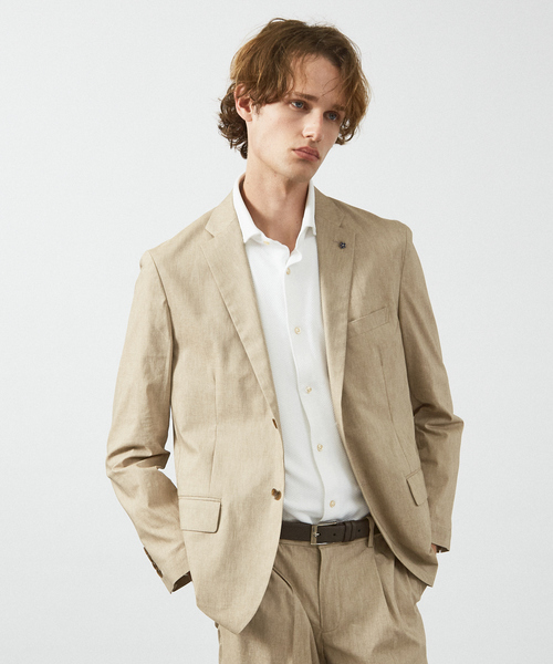 ジャケット テーラードジャケット 「セットアップ対応/FLEX JACKET」スーパーストレッチ リネンブレンド ジャケット / サマージャケットの画像