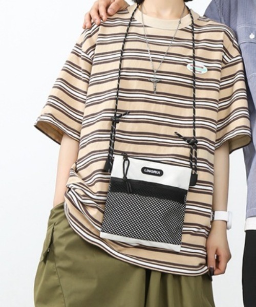 link lot ショルダーバッグ 「新色追加」メッシュポケットサコッシュ
