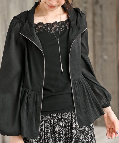 パーカー シアーZIPフーディー レディース And Couture パーカー シアーZIPフーディー レディース