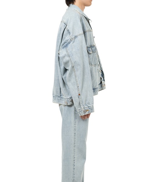 デニムジャケット gジャン Bleached Denim Jacket メンズの画像