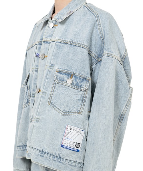 デニムジャケット gジャン Bleached Denim Jacket メンズの画像