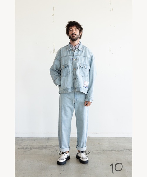 in・stru（men-tal）. デニムジャケット gジャン Bleached Denim
