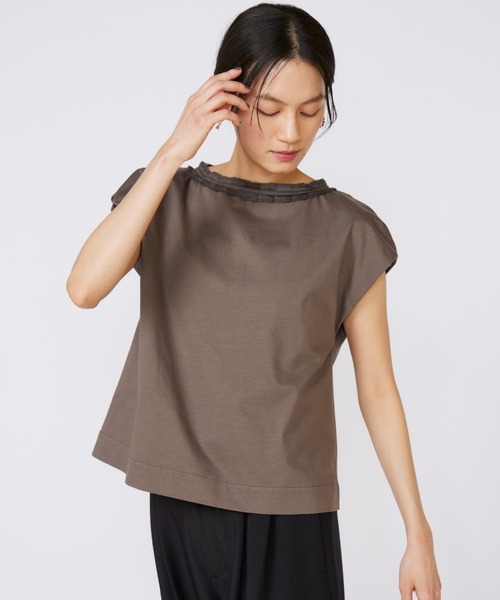 tシャツ タックフリルカットソー レディース